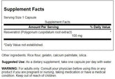 Swanson Resveratrol Cardiovascular Health (100mg, 30 Capsules) .